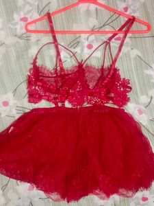 maroon Lace Lingerie