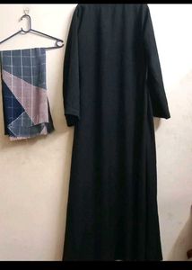 Elegant Black Kurta Set with Scarf