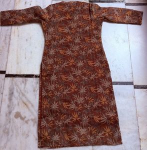 Women's Long Top – Rust Brown