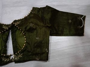Elegant Green Silk Blouse
