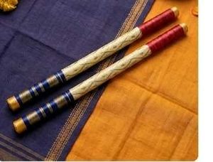 Traditional Designer Wooden Dandiya Sticks Set | N