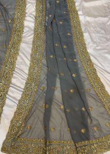embroidered saree