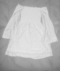 White Off-Shoulder Lace Dress