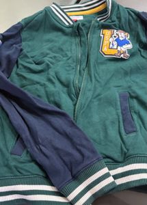 Green &amp; Navy Baseball Style jacket
