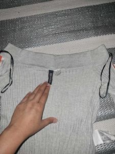 H&amp;M  grey off shoulder top