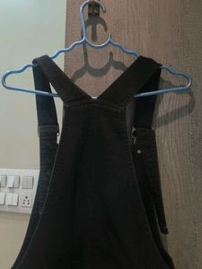 Black Denim Dungrees