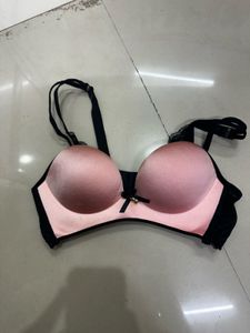 Stylish Pink & Black Padded Bra