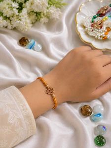 Set of 6 Handcrafted Rakhi With Roli Chawal