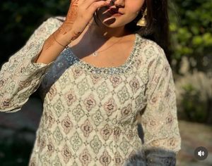 Elegant Embroidered Kurta &amp; Palazzo Set