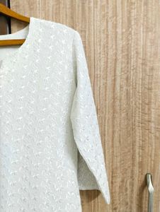 Elegant White Chikankari Kurta for Women 🤍