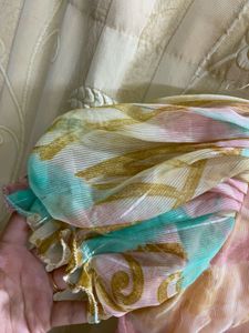 Tie-Dye Puff Sleeve Midi Dress
