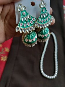 Elegant Pearl Necklace &amp; Jhumka Earrings Set✨❤️