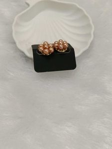 Elegant Faux Pearl Cluster Earrings