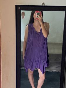 Boho Ruffle Mini Dress