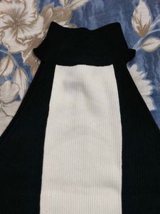 Black &amp; White Halter Neck Top