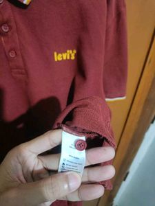Levi's Burgundy Polo T-Shirt