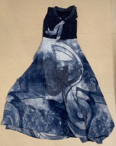blue cyano gown