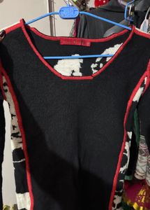Winter Black fitted sweater