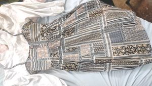 Boho Patchwork Print Midi Dress
