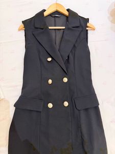 Sleeveless Double Breasted Blazer Dress
