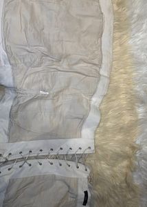 Beige Strapless Corset Top