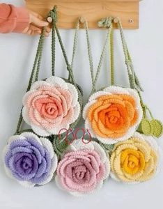 Handmade Rose Clutch with Pearls