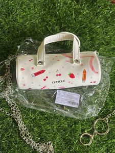 Clinique Mini Duffle Bag Pouch With Chain