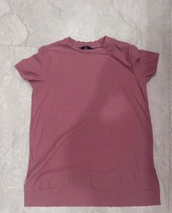 Dusty Rose Ribbed T-Shirt