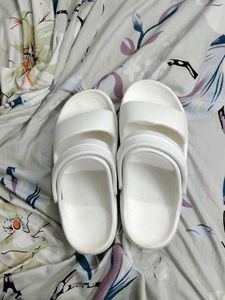 White Slide Sandals