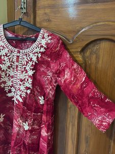 sangria embroidered kurta