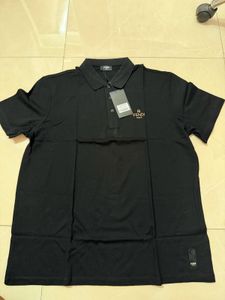 Fendi Black Polo T-Shirt Pure Cotton XL 42