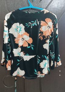 Floral Wrap Top