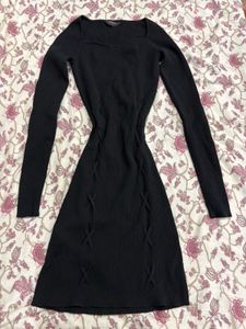 Elegant Black Knit Dress