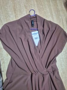 Solid Brown Dress