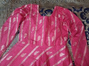 Elegant Pink Anarkali Dress