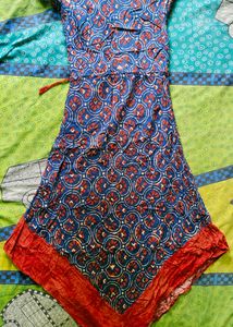 Anouk Red And Blue Kurta