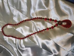 Vibrant Red Pendant Chain