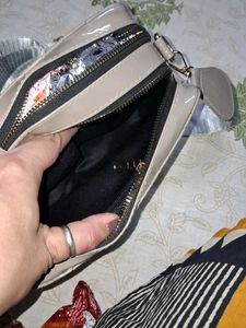 Quilted Patent Crossbody Bag