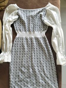 Chic Puff Sleeve Knit Dress