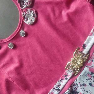 Combo Set Girls Western Dress