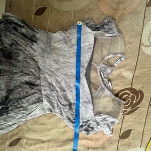 Stylish Grey Tie-Dye Dress