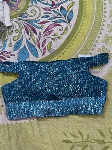 stylish Ready-to-Wear Designer Sequin Saree with T