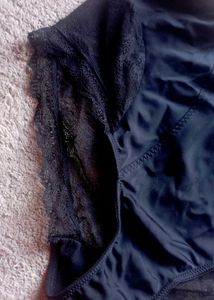 Black Lace Detail Briefs