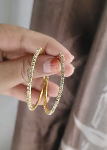 Sparkling Gold Hoop Earrings