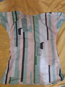 Striped V-Neck Tunic Top