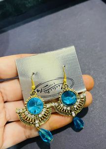 Designer Blue Stone Earrings