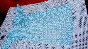 Blue Cotton Kurta Set with Dupatta