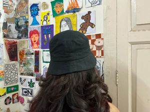 Black Bucket Hat,Unisex Casual Streetwear Cap