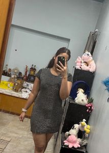 Sparkly Grey Sheath Dress