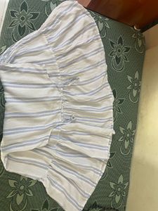 Striped Blue &amp; White Sundress